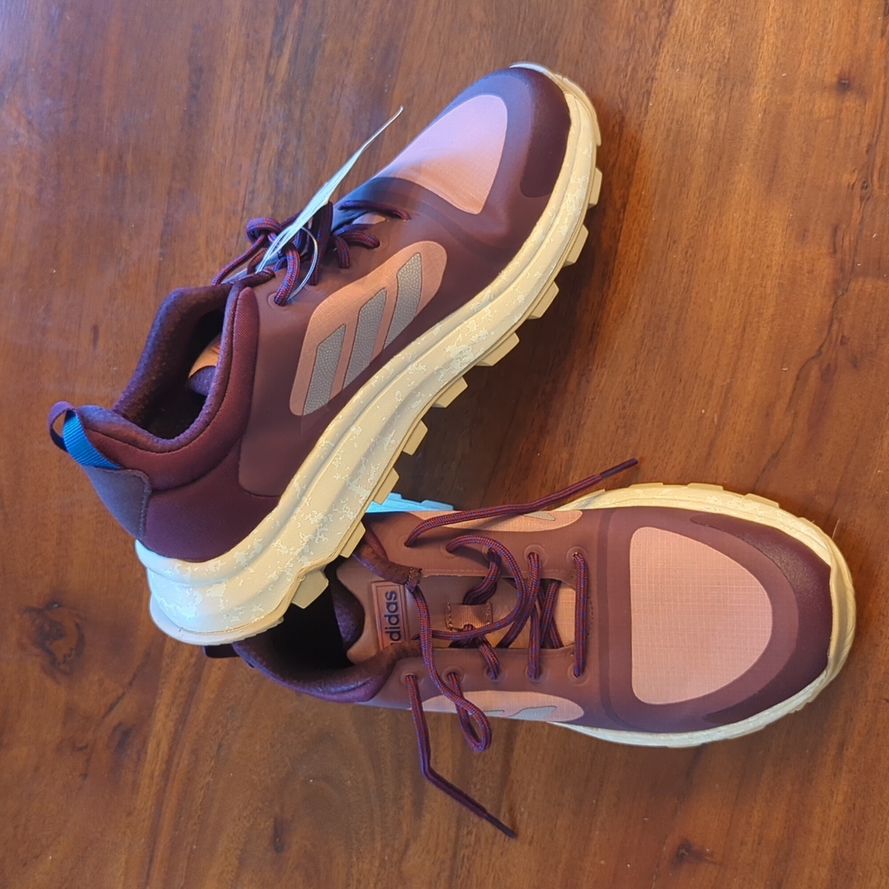 Adidas Traxion Men’s 6(US) Women's 7 (US) Cloudfoam Comfort Trail Shoe,Brick Red